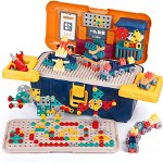 Joc de constructii pentru copii Jigsaw, 246 piese, plastic, multicolor