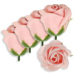 Trandafir din sapun roz somon 5cm cu tija din plastic 5 set, Galeria Creativ
