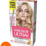 Set Vopsea de Par Permanenta Loncolor Ultra Max 10.1 Blond Cenusiu Deschis, 2 Bucati x 200 ml