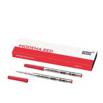 2 ballpoint pen refills (m) modena red, Montblanc