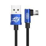 Cablu MicroUSB Baseus MVP Elbow USB Blue (1m, output 2A, unghi 90, impletitura nylon), Baseus