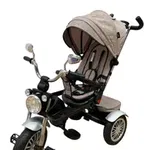 Tricicleta Go Kart , cu far luminos si sunete , maner reversibil ,crem, Go Kart
