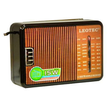 Radio portabil Leotec LT-607B, 4 benzi, mufa jack