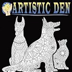 Cats and Dogs Coloring Book For Adults ( Floral Tangle Art Therapy) (Volume 2)