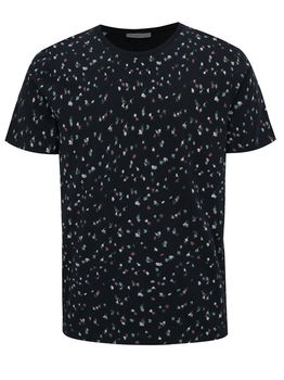 Tricou bleumarin cu print - Selected Homme Sum, Selected Homme