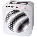 Albatros Aeroterma electrica, 2 trepte de putere 1000/ 2000 W, termostat reglabil, selector mod utilizare ventilator rece / cald / fierbinte, 200 x 123 x 225 mm, alb, Albatros