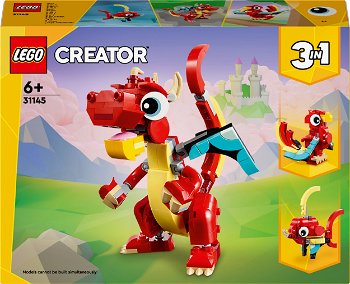 LEGO Creator: Dragon rosu 31145, 6 ani+, 149 piese