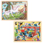 Puzzle Goki Unicorn & Firefighting 2x48pc (1240290/1240292) 