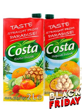 Costa Suc natural 2 l Tropical Drink + Costa Suc natural 2 l Exotic Drink GRATIS