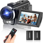 Camera video digitala fullhd 1080p 2 baterii telecomanda neagra