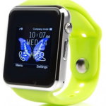 Smartwatch iUni A100i 1294, BT, LCD Capacitive touchscreen 1.54 Inch, Camera, Bratara Silicon, Functie telefon (Verde), iUni