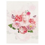 Tablou cap statuie femeie cu flori si fluturi - Material produs:: Poster pe hartie FARA RAMA, Dimensiunea:: 80x120 cm, 