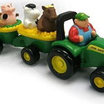 Tomy John Deere hay wagon with funny animal sounds, Tomy