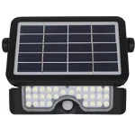 Proiector solar LED 5W lumina rece senzor de miscare negru, Inovius