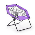 Scaun pliabil pentru copii, din metal si poliester Widget Purple / Black, l83xA72xH75 cm
