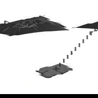 Umbrela de soare de gradina vidaXL, baza portabila, antracit 276346