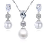 Set de bijuterii cu perle si cristale Lucille