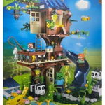 Set de constructie LW Minecraft My World, Casuta din copac, 706 piese