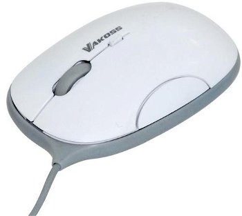 Mouse Optic Vakoss TM-426WA, 1600 DPI (Alb/Gri)