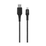 Cablu de date Goui Tough G-MC15-GB, USB - MicroUSB, 1.5m, Gri/Negru, Goui