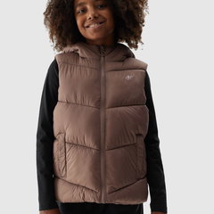 Vestă din puf cu umplutură sintetică pentru fete, 4F Sportswear