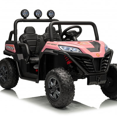 Masinuta electrica pentru copii Nichiduta UTV Max Speed Pink 4x4 cu telecomanda,acumulator 24V,faruri led,Roll bar cu proiectoare led,roti robuste,portbagaj, Nichiduta