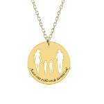 Together - Colier personalizat din argint 925 placat cu aur galben 24K - Banut, BijuBOX
