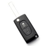 citroen / peugeot 407 - carcasa tip cheie briceag cu 2 butoane, lama hu83-sh2 cu suport baterie, CARGUARD