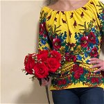 Bluza stilizata cu motive florale Sanziana 15, Ie Traditionala