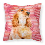 Caroline`s Treasures Carolines Comori BB9793PW1818 Cocker Spaniel Love Fabric pernă decorativă Multicolore 18H x18W, 