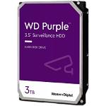 HDD Video Surveillance WD Purple 3TB CMR (3.5'', 64MB, 5400 RPM, SATA 6Gbps, 180TB/year), Western Digital