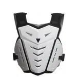 Echipament protectie vesta motocross, mountain bike, roller skating, cu insertii aerisire corp, marime ajustabila, alb