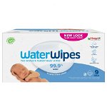 Servetele umede pentru bebelusi, Water Wipes, Biodegradabile, 9 x 60 buc, 0 luni+