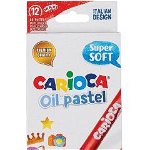 Set creioane cerate Carioca Oil Pastel Maxi, 12 buc. cutie, Carioca