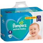 Scutece PAMPERS Active Baby, 9-14 kg, Marime Nr.4 - 90