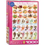 Puzzle 1000 piese Ice Cream Flavours, JF
