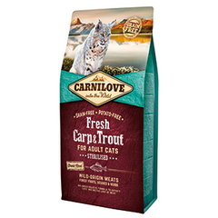 Carnilove Fresh Carp and Trout Sterilised for Adult Cats 6 kg, Carnilove