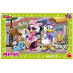 Puzzle - Minnie si Daisy la plimbare (15 piese), Dino, 2-3 ani +, Dino
