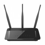 Router wireless D-link, Dual Band, 300 + 433 Mbps, 3 antene, Negru