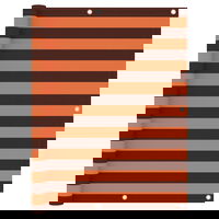 vidaXL Paravan de balcon portocaliu și maro 120x600 cm țesătură oxford, vidaXL