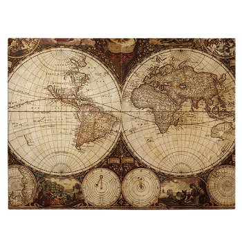 Tablou afis poster harta veche a lumii 1962 - Material produs:: Poster pe hartie FARA RAMA, Dimensiunea:: 60x80 cm, 