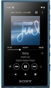 MP4 Player Sony Walkman NW-A105L, Hi-Res Audio, Android 9.0, Ecran HD tactil, Bluetooth, NFC, Wi-Fi, Autonomie 26 ore, LDAC, 16GB, Albastru