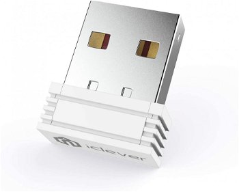 Adaptor Wireless pentru mouse/tastatura iClever, metal/plastic, alb/argintiu