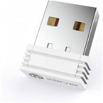 Adaptor Wireless pentru mouse/tastatura iClever, metal/plastic, alb/argintiu