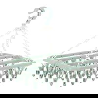 Uscator de rufe 32 de cleme, Plastic, Pliabil, rotire 360 grade, 32x32 cm, Verde Engros, 