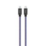 Cablu Date si Incarcare USB Type-C la tip Lightning Fashion, 1 m, G-FASHIONC94JB Bleumarin