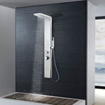 Sistem panel de duș, pătrat, oțel inoxidabil, Casa Practica