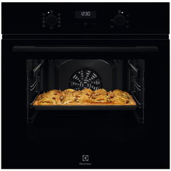 Cuptor electric incorporabil Electrolux EOD5H70BZ, SteamBake-gatire cu abur, 65 l, 10 functii, 60 cm, Clasa A, Sticla neagra
