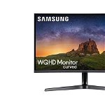 Monitor LED VA Samsung 27 Curbat WQHD Display Port 144Hz Argintiu LC27JG50QQUXEN, Nova Line M.D.M.