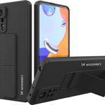 Wozinsky Wozinsky Kickstand Case elastyczne silikonowe etui z podstawką Xiaomi Poco X4 Pro 5G czarny, Wozinsky